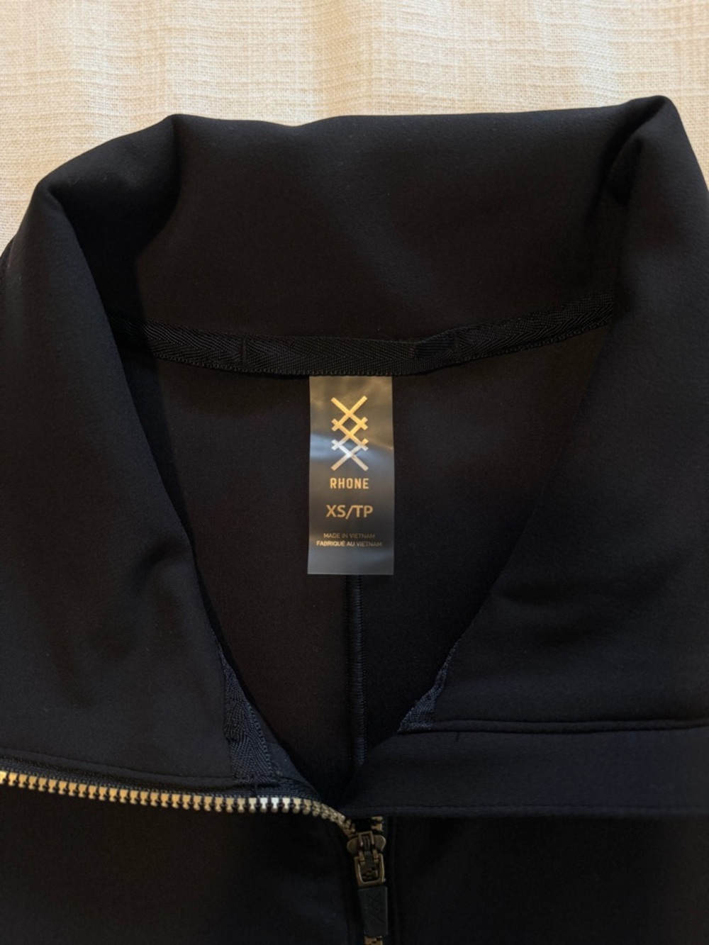 Rhone Course to Court 1/4 Zip, Black XS - Picture 8 of 16